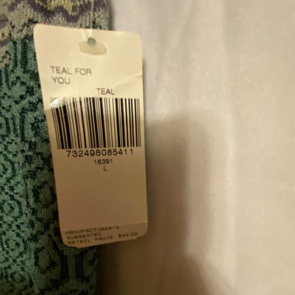 Rafael Sleeveless Sweater Size L Teal NWT - Picture 4 of 7